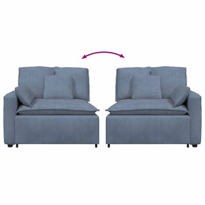 Modulo Terminale Bracciolo Divano Modulare con Cuscini 100 cm 4104410