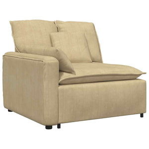 Modulo Terminale Bracciolo Divano Modulare con Cuscini-Sofa Modulare-Divanetto Verde Grigio 100 cm