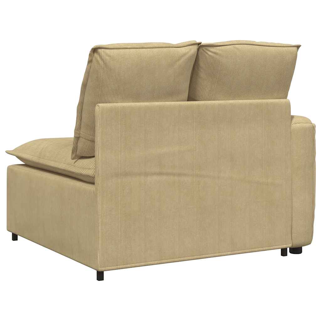 Modulo Terminale Bracciolo Divano Modulare con Cuscini-Sofa Modulare-Divanetto Verde Grigio 100 cm