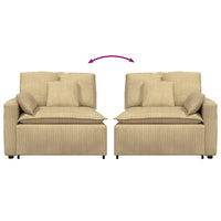 vidaXL Modulo Terminale Bracciolo Divano Modulare con Cuscini Verde Grigio 100 cm