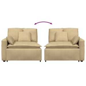 vidaXL Modulo Terminale Bracciolo Divano Modulare con Cuscini Verde Grigio 100 cm