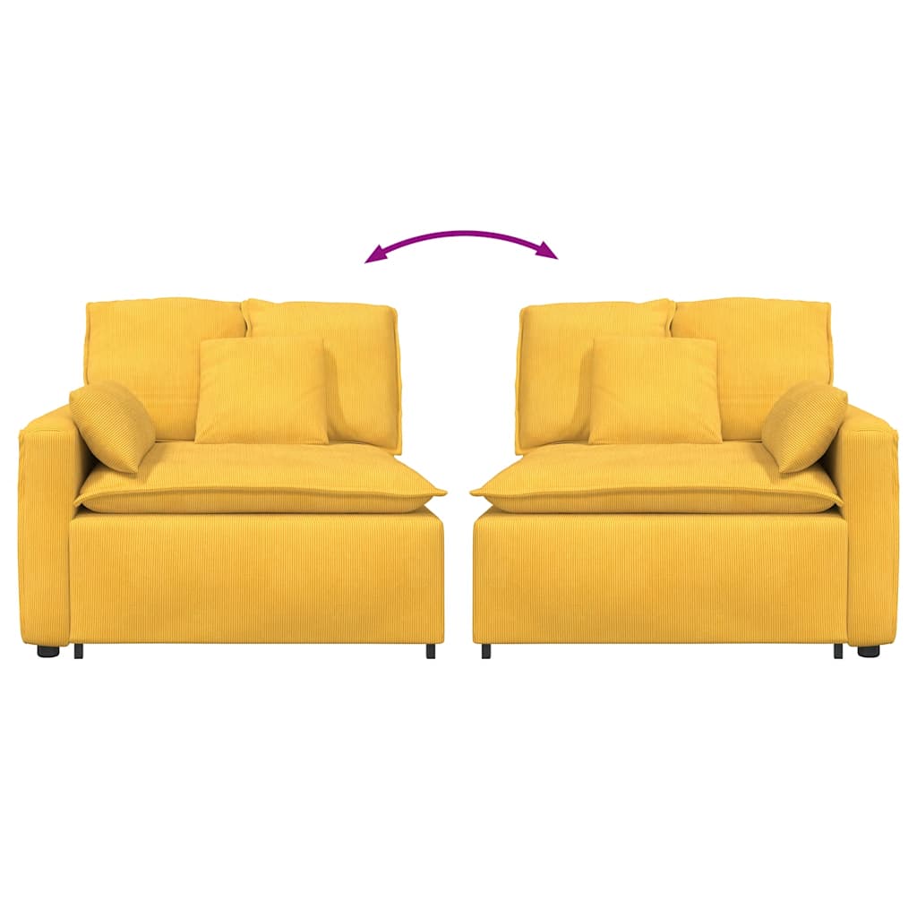 vidaXL Modulo Terminale Bracciolo Divano Modulare con Cuscini 100 cm