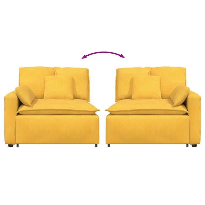 vidaXL Modulo Terminale Bracciolo Divano Modulare con Cuscini 100 cm