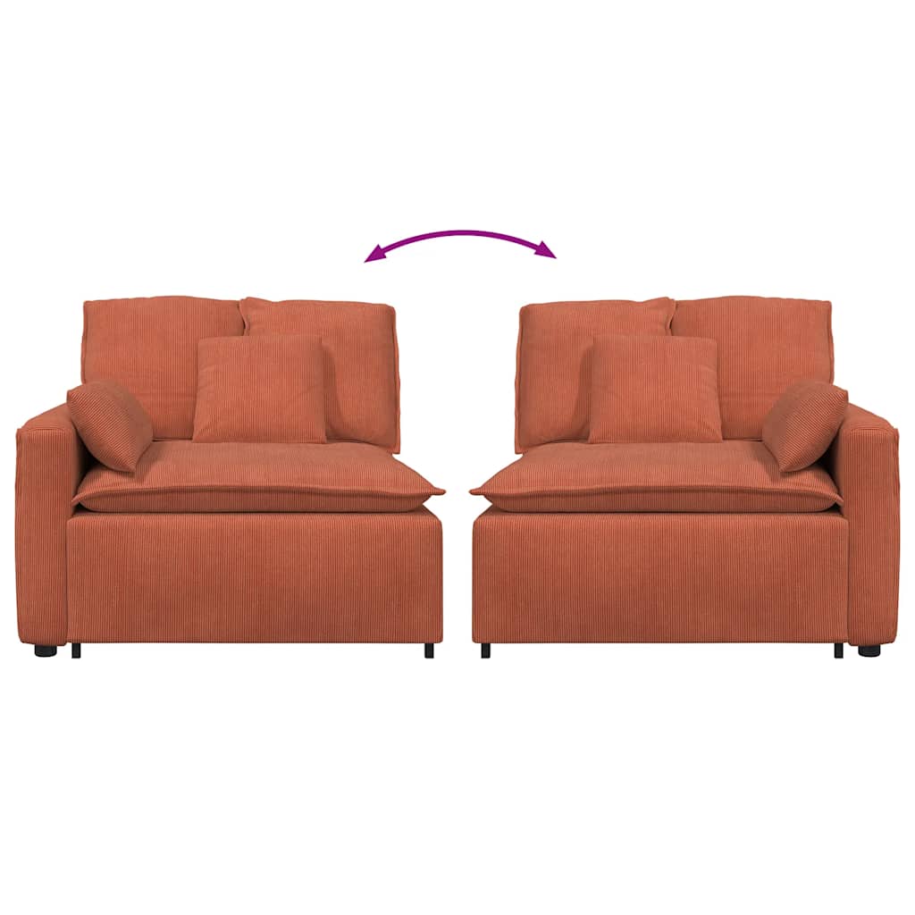 Modulo Terminale Bracciolo Divano Modulare con Cuscini-Sofa Modulare-Divanetto 100 cm 481871