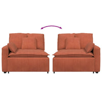 Modulo Terminale Bracciolo Divano Modulare con Cuscini 100 cm 4104414