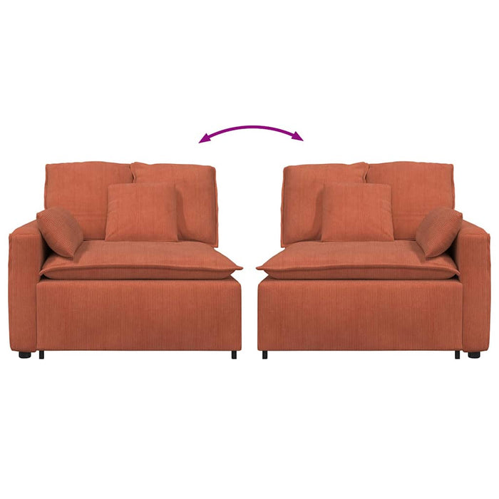 Modulo Terminale Bracciolo Divano Modulare con Cuscini 100 cm