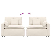 Modulo Terminale Bracciolo Divano Modulare con Cuscini 100 cm 4104415