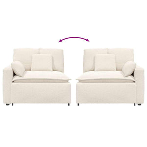 Modulo Terminale Bracciolo Divano Modulare con Cuscini 100 cm 4104415