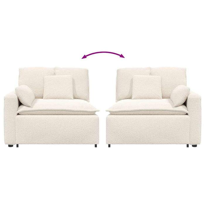 Modulo Terminale Bracciolo Divano Modulare con Cuscini 100 cm 4104415