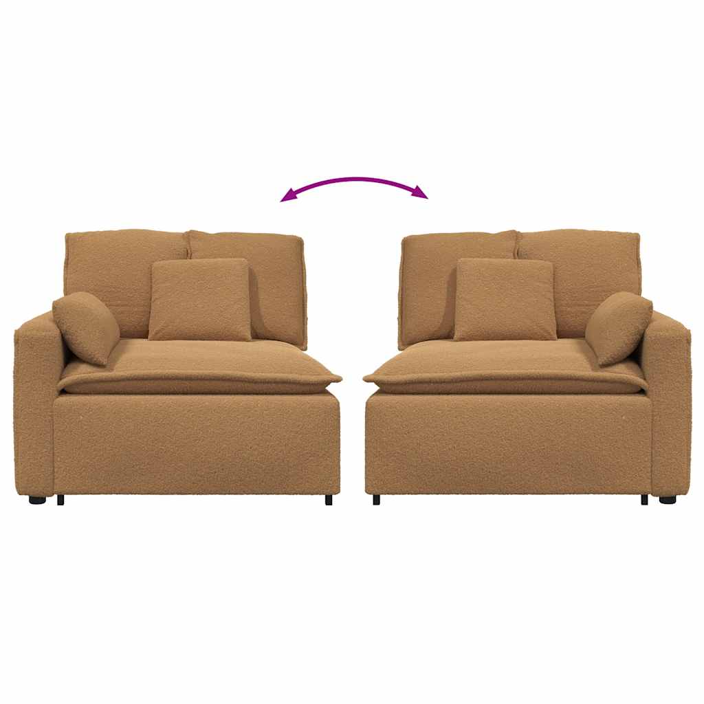 Modulo Terminale Bracciolo Divano Modulare con Cuscini 100 cm 4104416