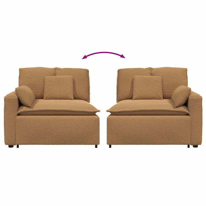 Modulo Terminale Bracciolo Divano Modulare con Cuscini 100 cm 4104416