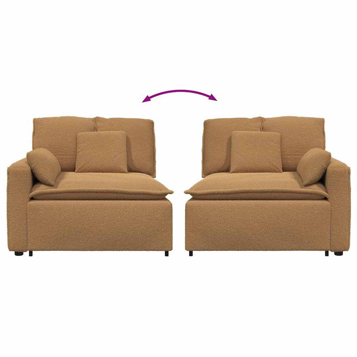 Modulo Terminale Bracciolo Divano Modulare con Cuscini 100 cm