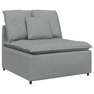 Modulo Centrale Divano Modulare con Cuscini Grigio Chiaro 100cm 4104417