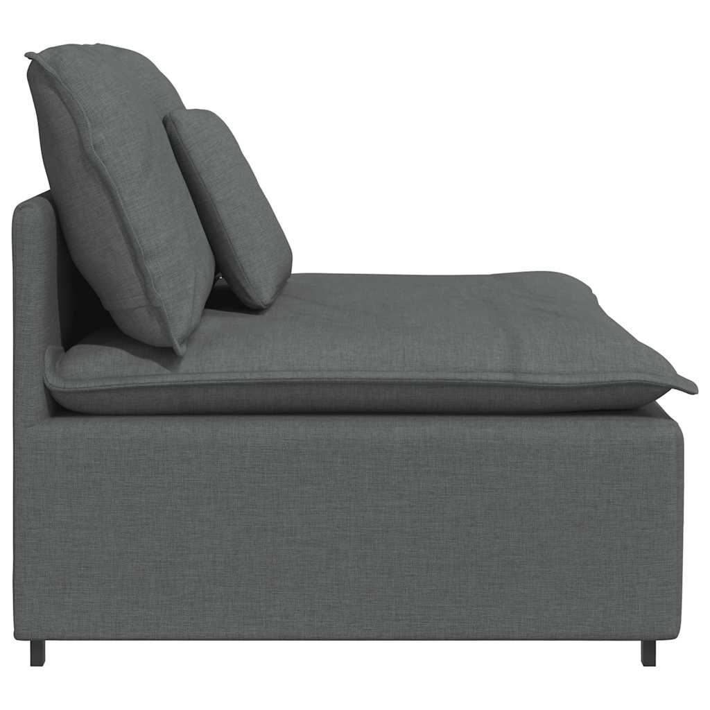 Modulo Centrale Divano Modulare con Cuscini Grigio Scuro 100 cm 4104418