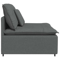 Modulo Centrale Divano Modulare con Cuscini Grigio Scuro 100 cm 4104418