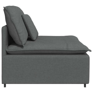 Modulo Centrale Divano Modulare con Cuscini Grigio Scuro 100 cm 4104418