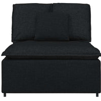 vidaXL Modulo Centrale Divano Modulare con Cuscini Nero 100 cm