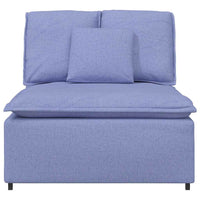 Modulo Centrale Divano Modulare con Cuscini Blu Jeans 100 cm