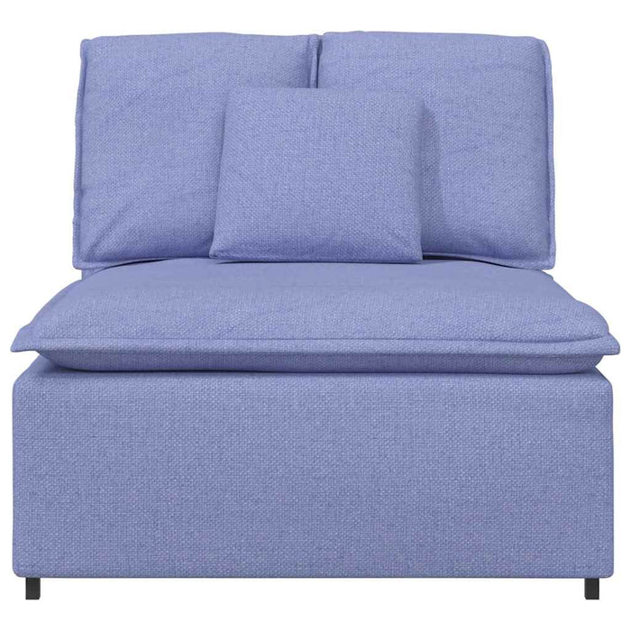 Modulo Centrale Divano Modulare con Cuscini Blu Jeans 100 cm 4104427