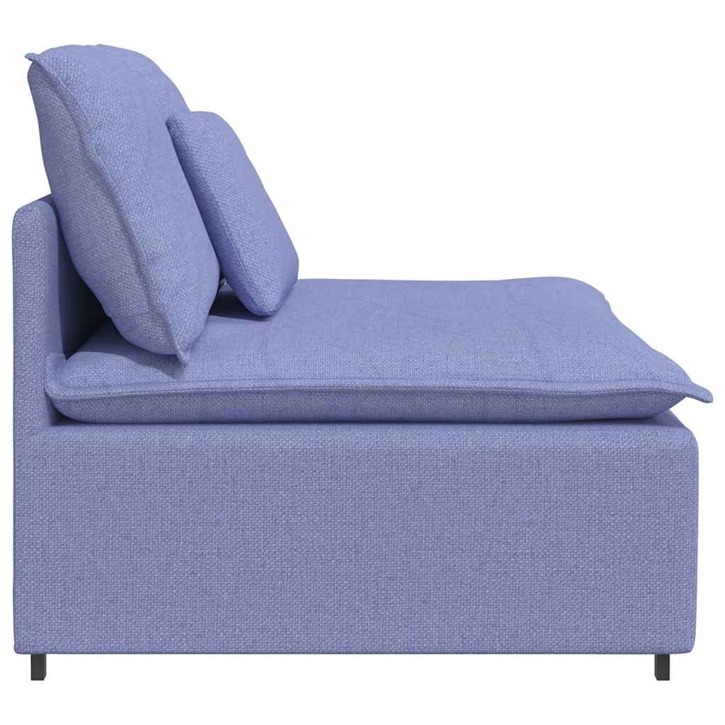 Modulo Centrale Divano Modulare con Cuscini Blu Jeans 100 cm 4104427