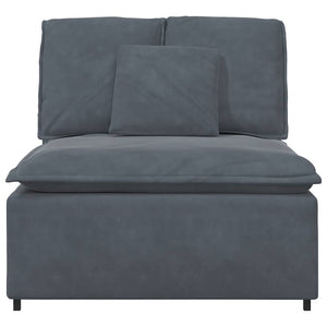 Modulo Centrale Divano Modulare con Cuscini Grigio Scuro 100 cm 4104430