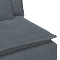 Modulo Centrale Divano Modulare con Cuscini Grigio Scuro 100 cm 4104430