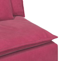 vidaXL Modulo Centrale Divano Modulare con Cuscini Rosso Vino 100 cm