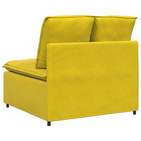 Modulo Centrale Divano Modulare con Cuscini Giallo 100 cm 4104435