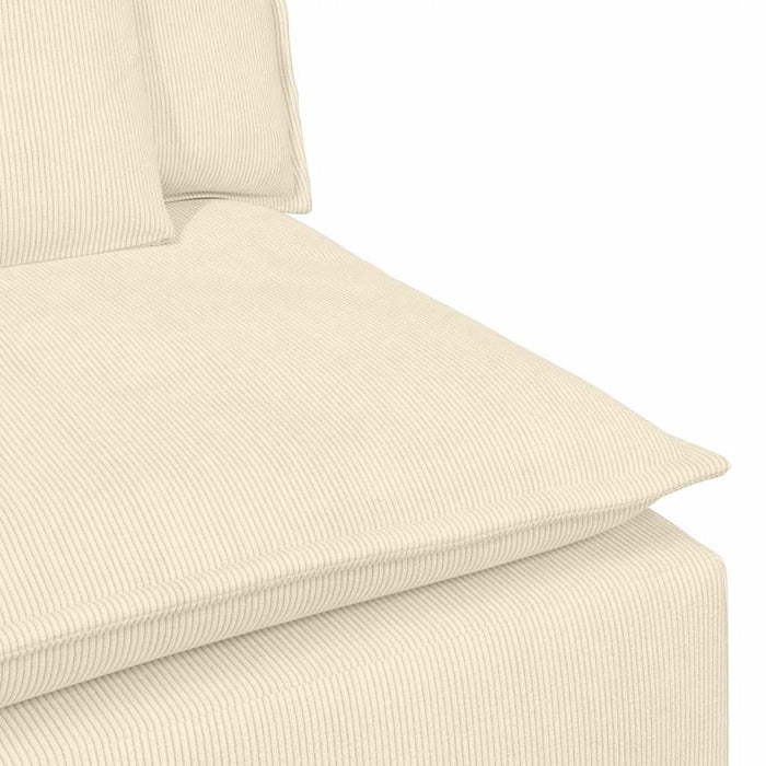 Modulo Centrale Divano Modulare con Cuscini Crema 100 cm 4104439