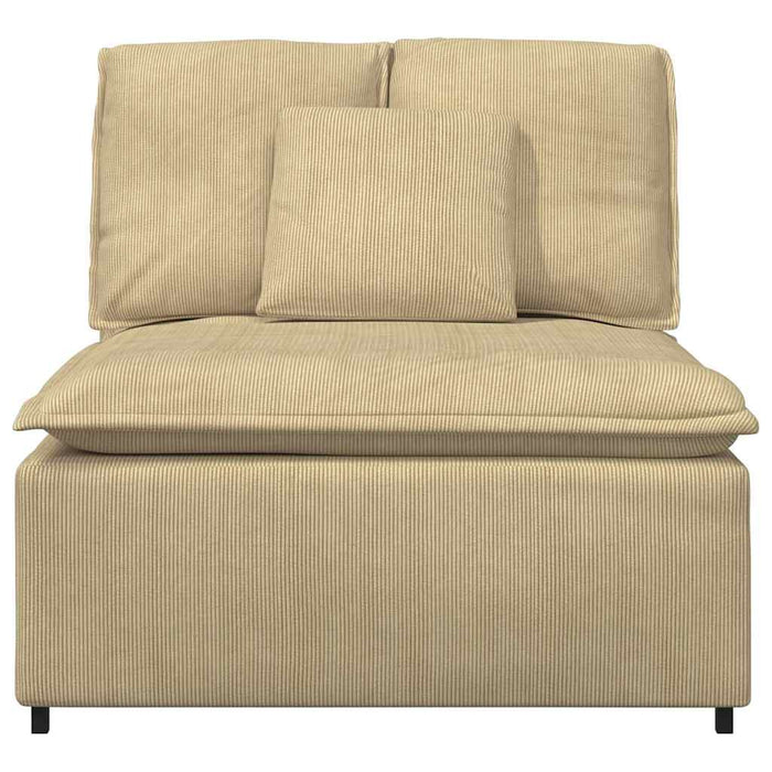 Modulo Centrale Divano Modulare con Cuscini Verde Grigio 100 cm 4104441