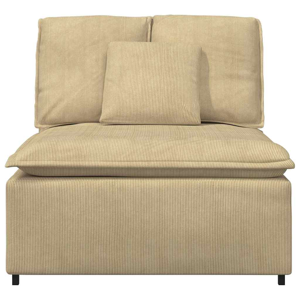 Modulo Centrale Divano Modulare con Cuscini Verde Grigio 100 cm