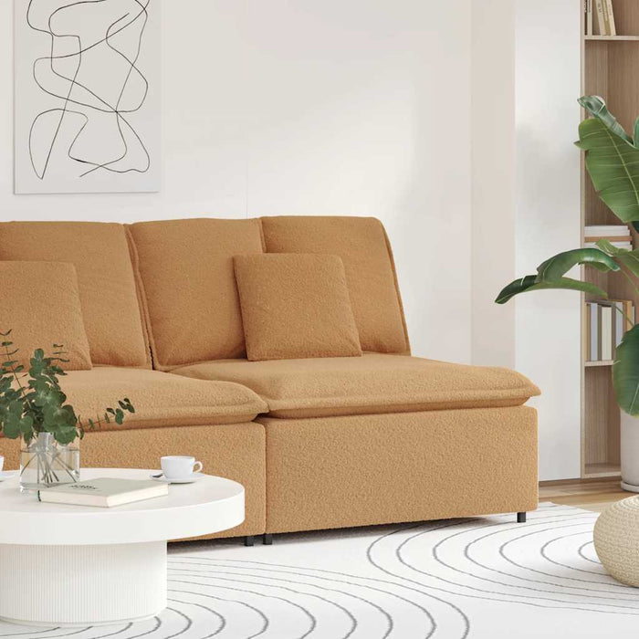 vidaXL Modulo Centrale Divano Modulare con Cuscini Beige 100 cm