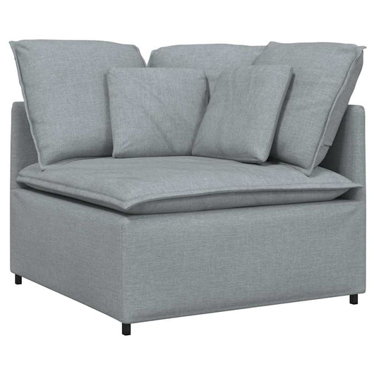 Modulo Angolare Divano Modulare con Cuscini-Sofa Modulare-Divanetto Grigio Chiaro 100cm 527397