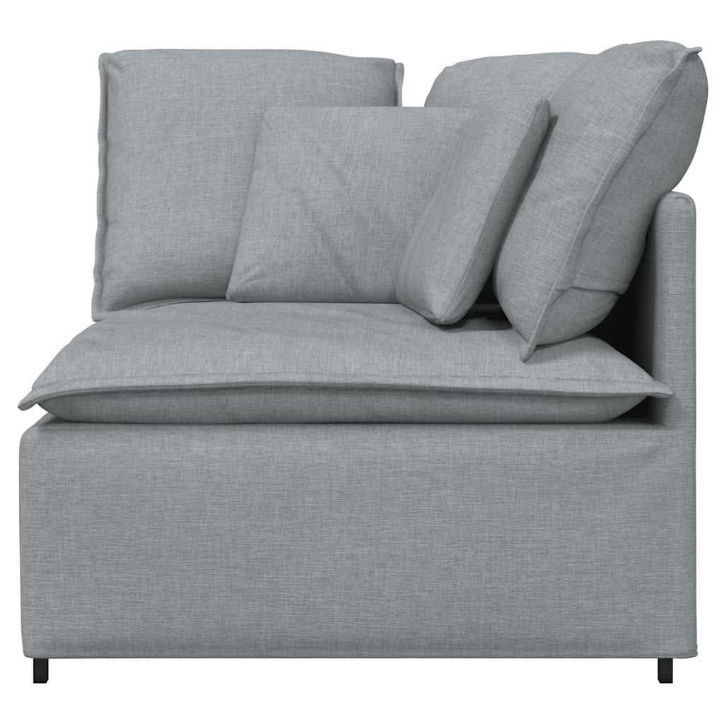 Modulo Angolare Divano Modulare con Cuscini-Sofa Modulare-Divanetto Grigio Chiaro 100cm 527397