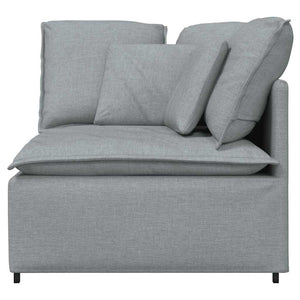 Modulo Angolare Divano Modulare con Cuscini-Sofa Modulare-Divanetto Grigio Chiaro 100cm 527397