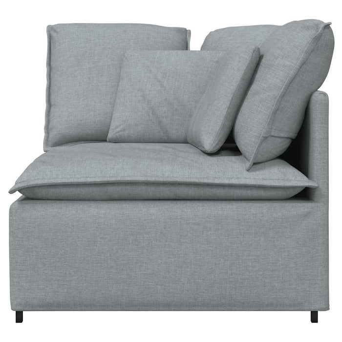 Modulo Angolare Divano Modulare con Cuscini Grigio Chiaro 100cm 4104447