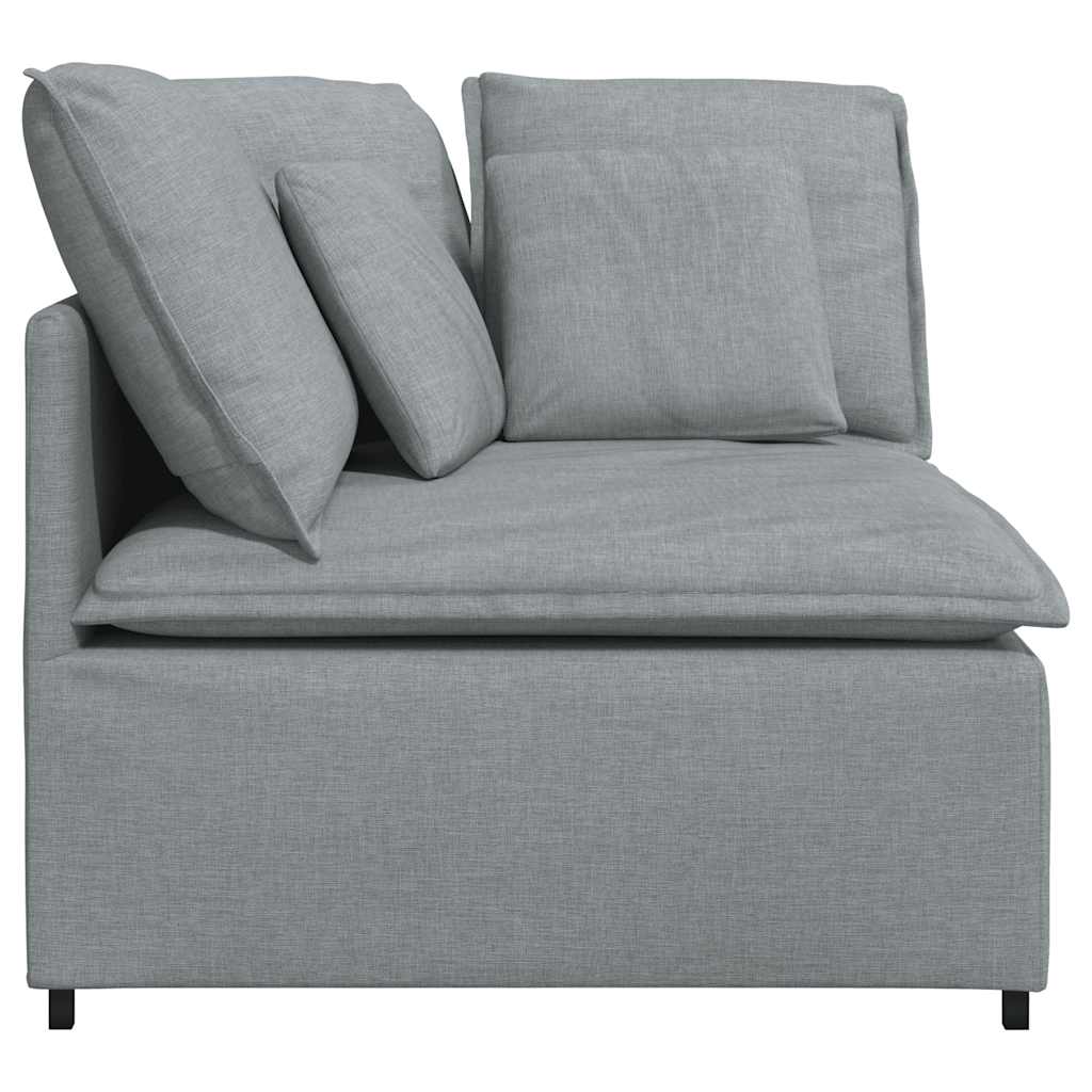 Modulo Angolare Divano Modulare con Cuscini Grigio Chiaro 100cm 4104447