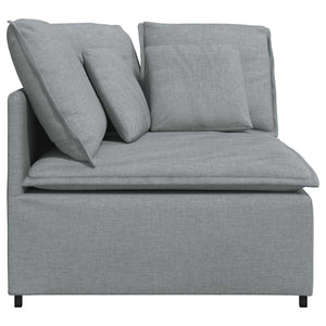 Modulo Angolare Divano Modulare con Cuscini Grigio Chiaro 100cm 4104447