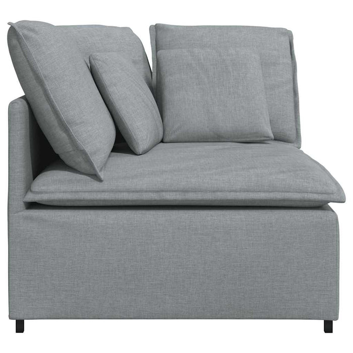 Modulo Angolare Divano Modulare con Cuscini Grigio Chiaro 100cm 4104447