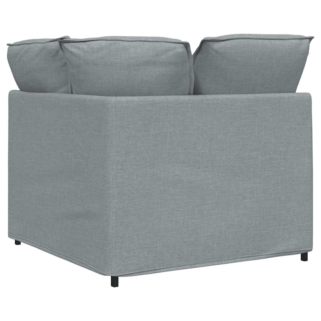 Modulo Angolare Divano Modulare con Cuscini-Sofa Modulare-Divanetto Grigio Chiaro 100cm 527397