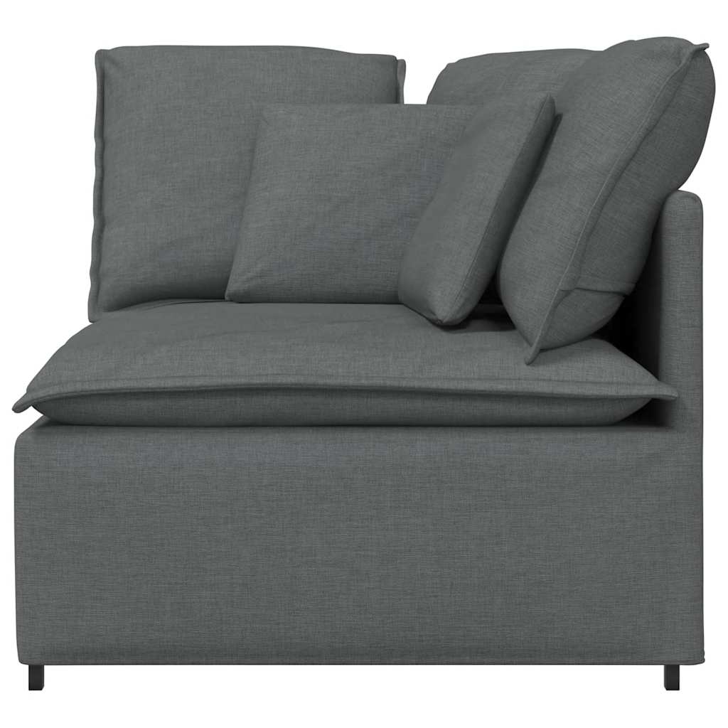 Modulo Angolare Divano Modulare con Cuscini Grigio Scuro 100 cm 4104448