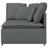 Modulo Angolare Divano Modulare con Cuscini Grigio Scuro 100 cm 4104448