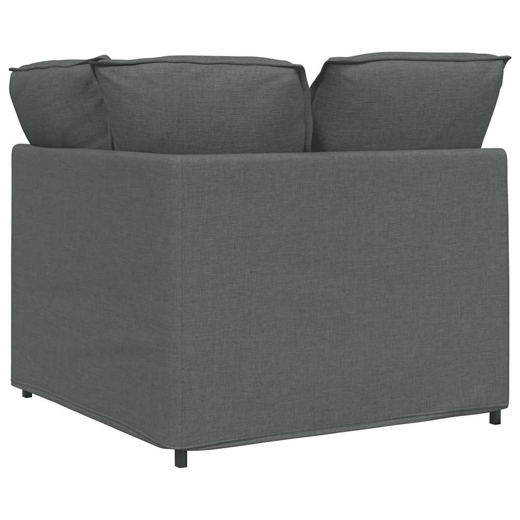 Modulo Angolare Divano Modulare con Cuscini Grigio Scuro 100 cm 4104448