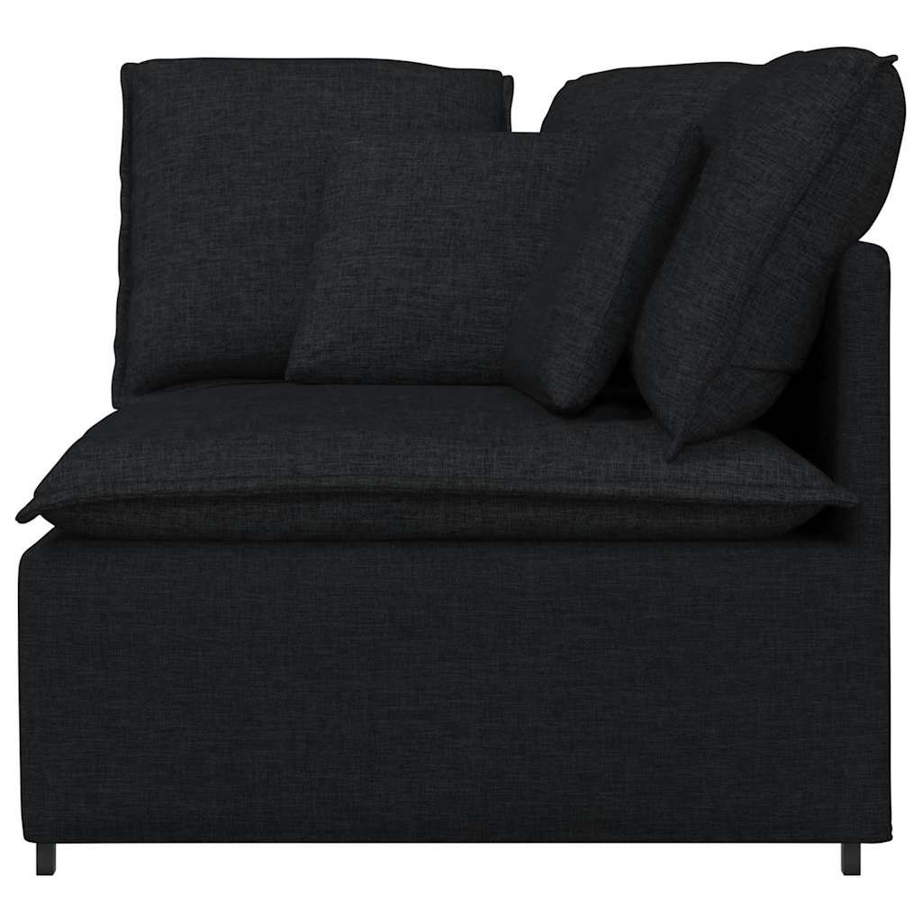 Modulo Angolare Divano Modulare con Cuscini-Sofa Modulare-Divanetto Nero 100 cm 101615