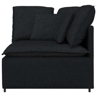 Modulo Angolare Divano Modulare con Cuscini-Sofa Modulare-Divanetto Nero 100 cm 101615