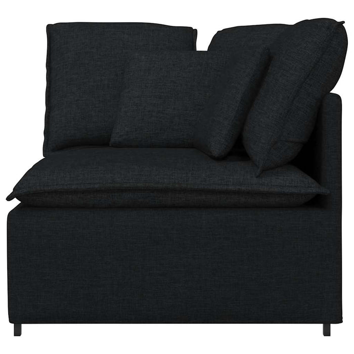 Modulo Angolare Divano Modulare con Cuscini-Sofa Modulare-Divanetto Nero 100 cm 101615