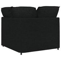 Modulo Angolare Divano Modulare con Cuscini-Sofa Modulare-Divanetto Nero 100 cm 101615