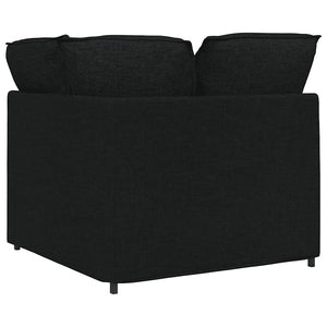 Modulo Angolare Divano Modulare con Cuscini-Sofa Modulare-Divanetto Nero 100 cm 101615