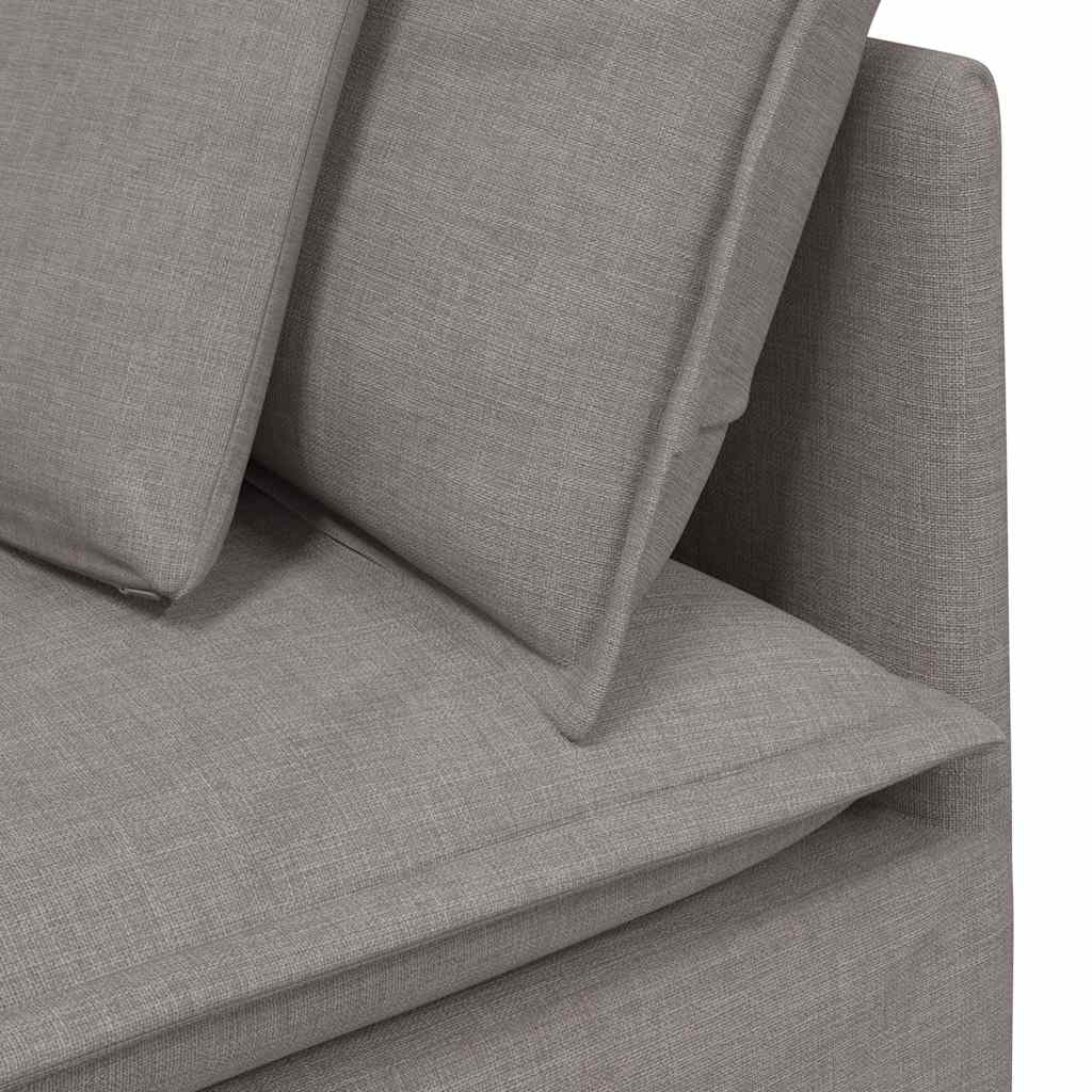 vidaXL Modulo Angolare Divano Modulare con Cuscini Tortora 100 cm