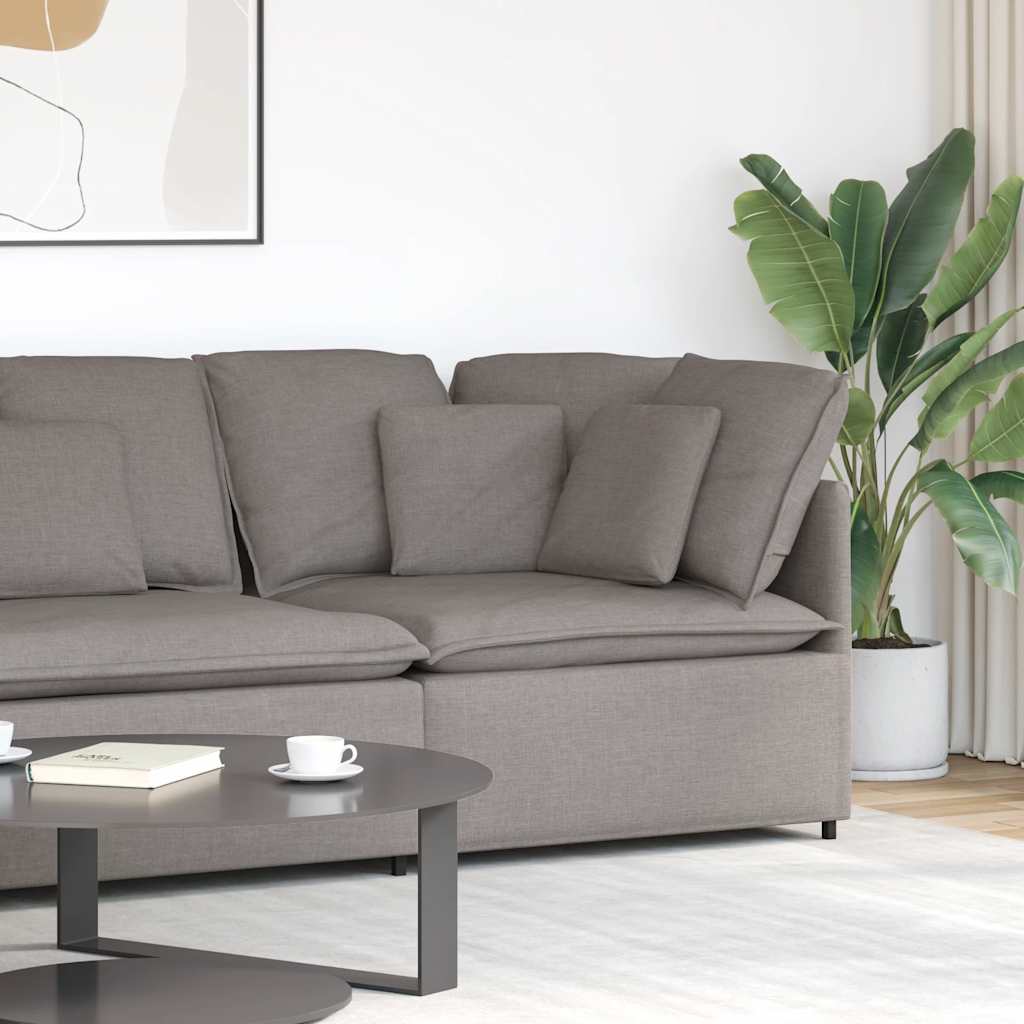 vidaXL Modulo Angolare Divano Modulare con Cuscini Tortora 100 cm